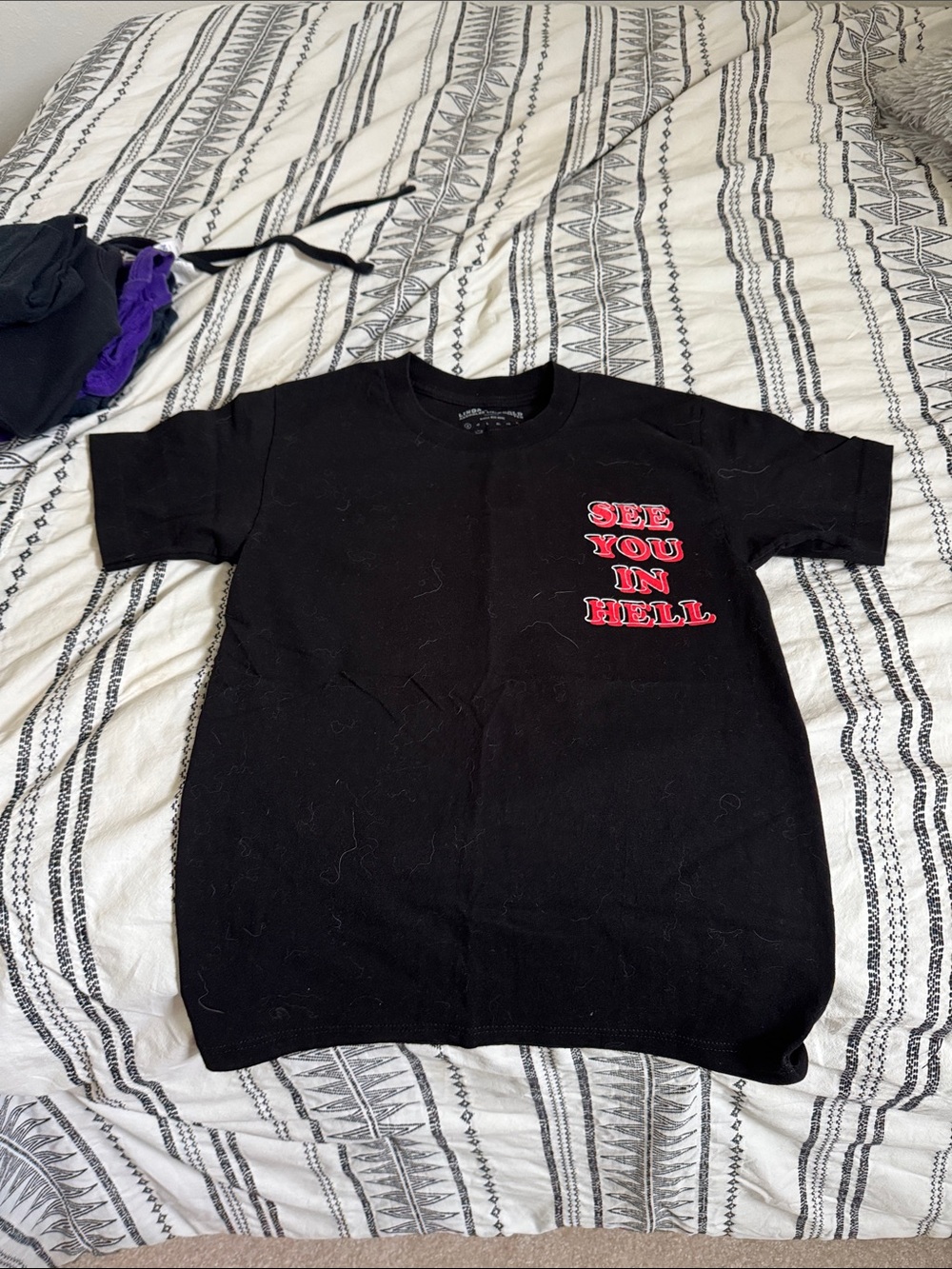 See You In Hell Black Graphic Tee